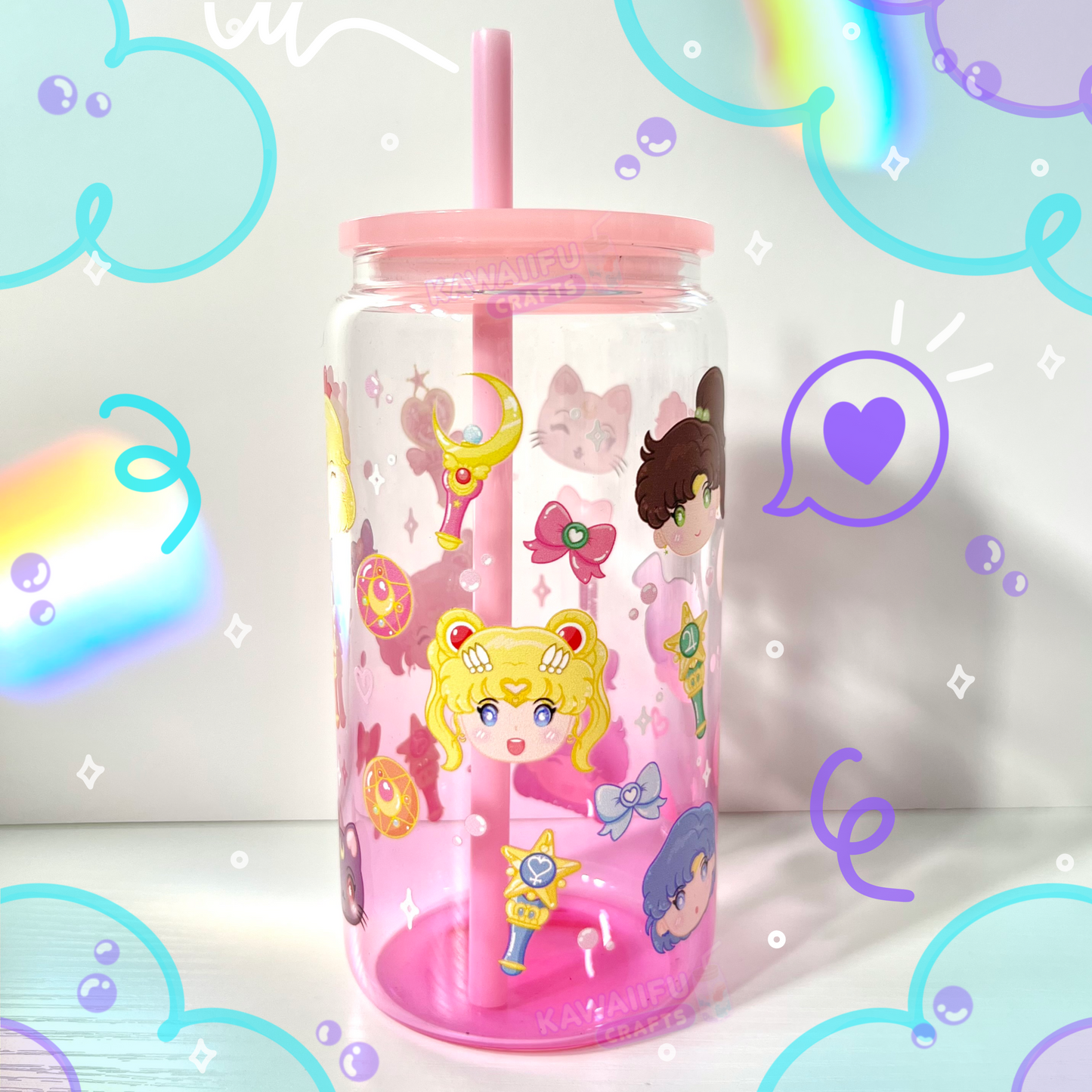 Moon Scouts Glass Cup