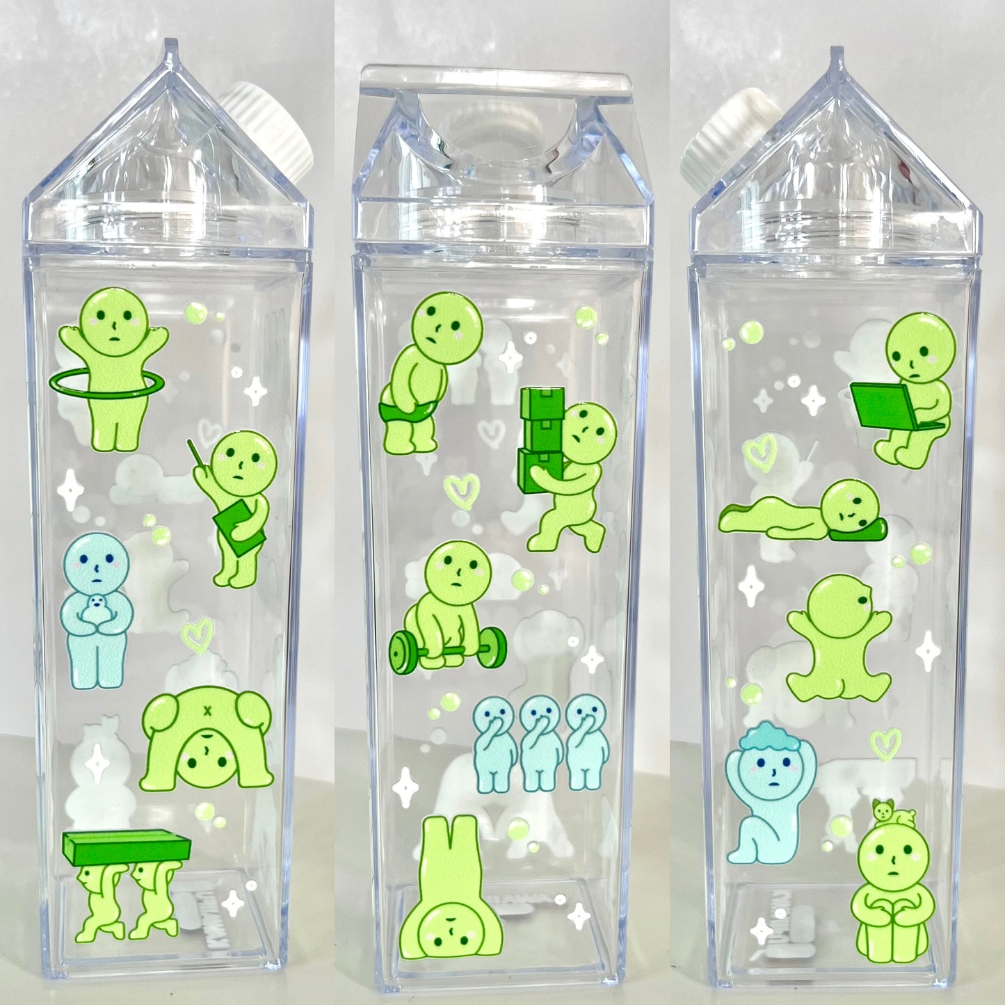 Green Guy Milk Bottles