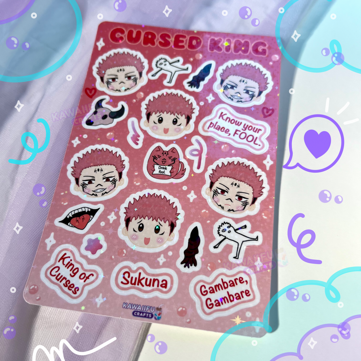 Cursed King Sticker Sheet