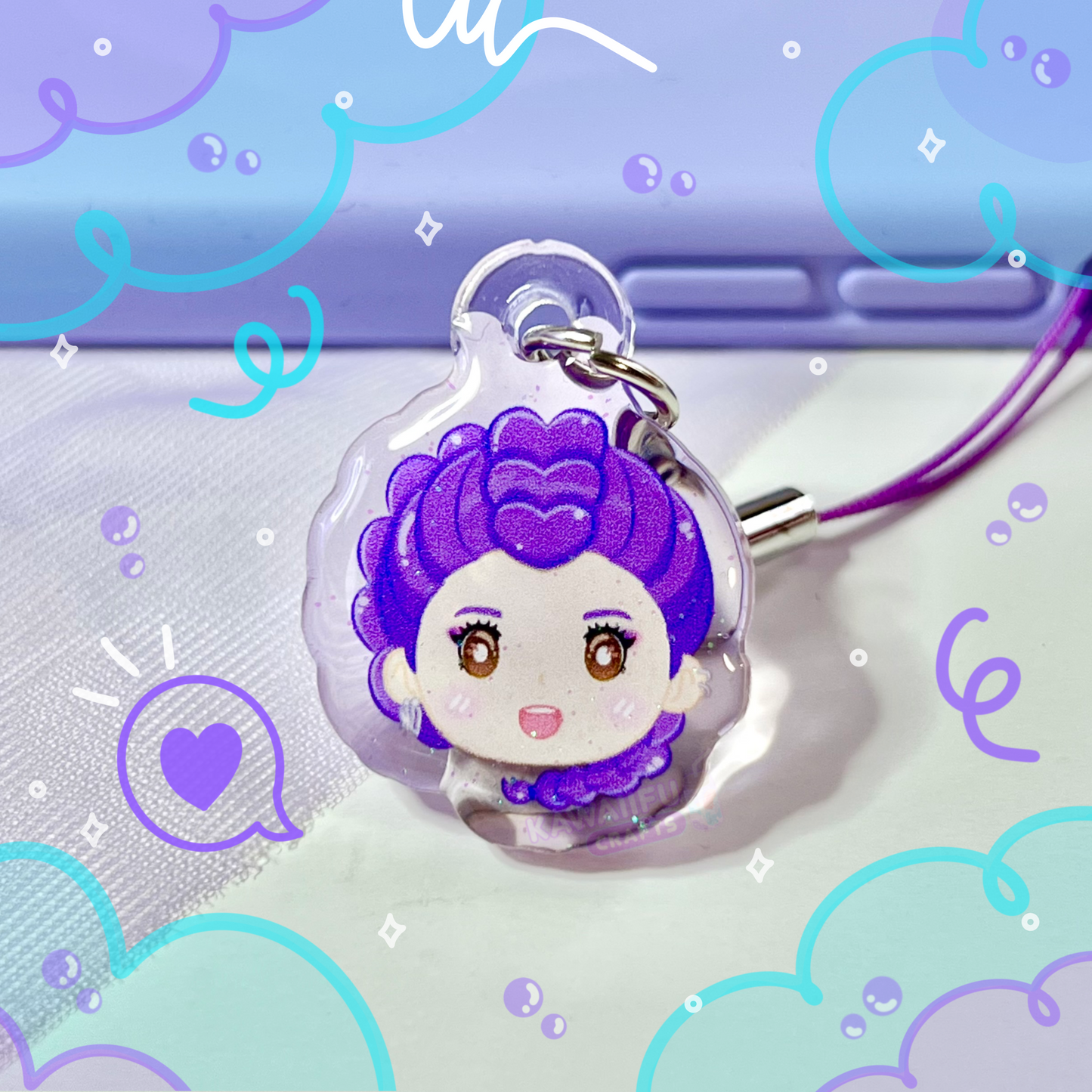 Half Demon Phone Charm