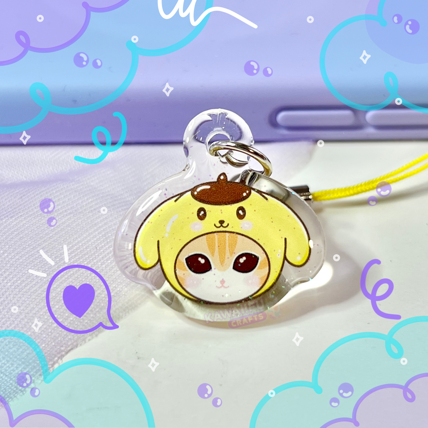 Pudding Cat Phone Charm