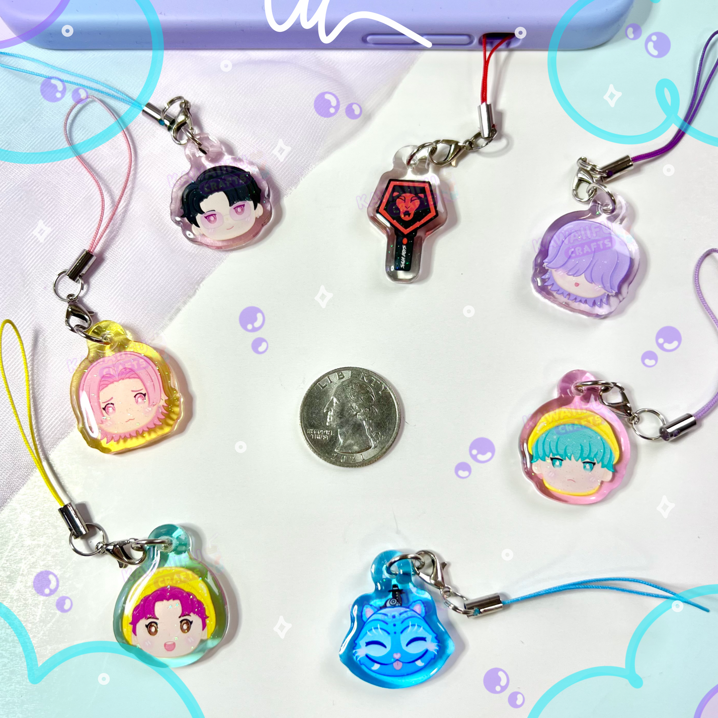 Half Demon Phone Charm