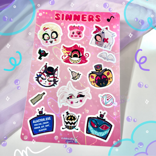 Sinners Sticker Sheet